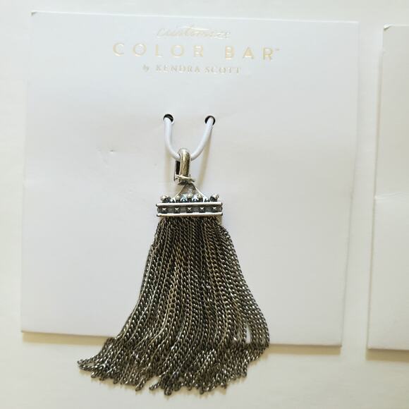 NEW Kendra Scott Sun Tassel Charm Necklace Vintage Silver Gold Rose Gold Mixed - Picture 5 of 7